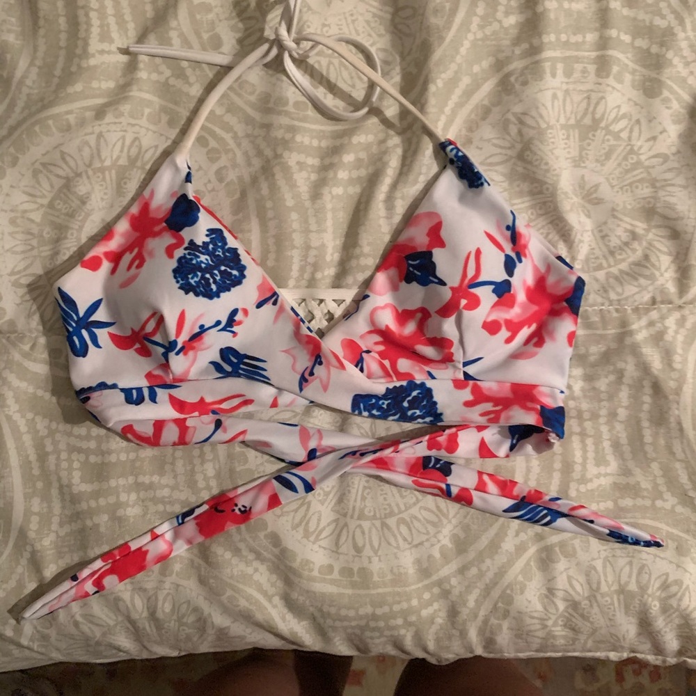 Zaful floral bikini top